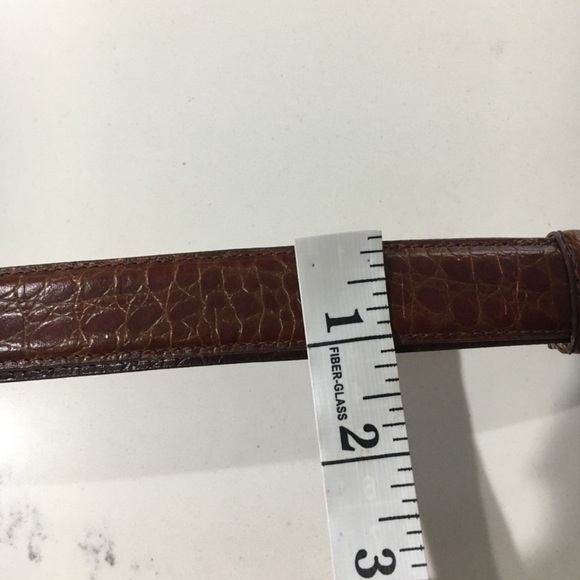 Italian Embossed croco brown, gold belt size:S/M - Picture 12 of 16